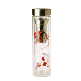 Termos din sticlă CHERRY BLOSSOM, 350ml.